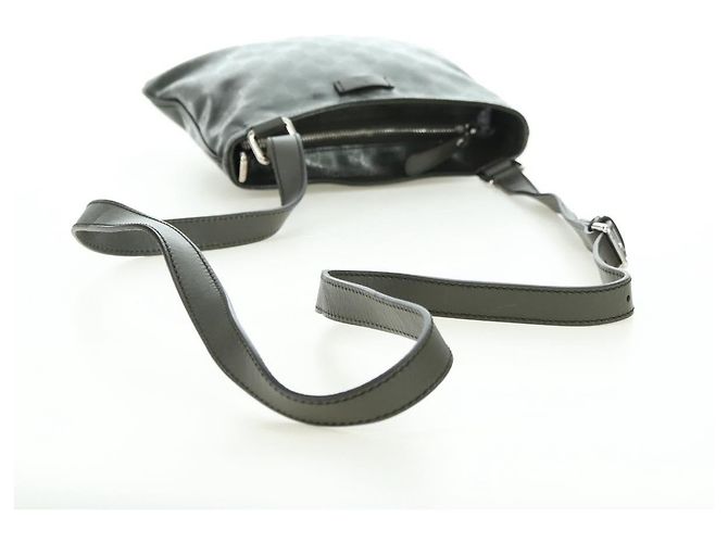 Borsa a tracolla GUCCI GG Implementation PVC Silver Khaki 201538 Auth am11587V Argento Cachi - vista 7