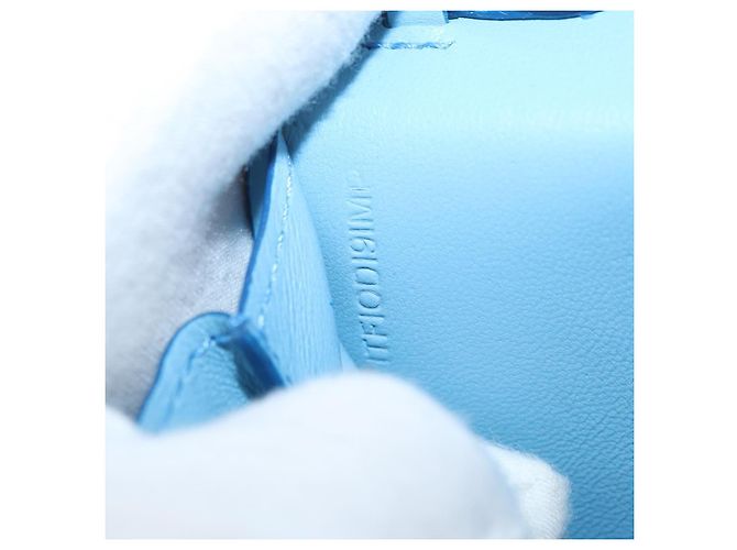 Borsa a tracolla BURBERRY Shoulder Pouch in pelle azzurro oro Auth 178979V D'oro Blu chiaro - vista 11