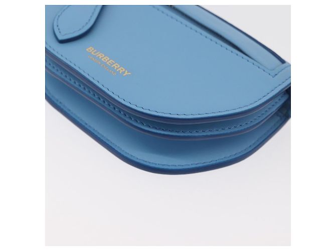 Borsa a tracolla BURBERRY Shoulder Pouch in pelle azzurro oro Auth 178979V D'oro Blu chiaro - vista 15
