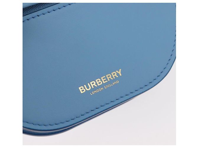 Borsa a tracolla BURBERRY Shoulder Pouch in pelle azzurro oro Auth 178979V D'oro Blu chiaro - vista 19