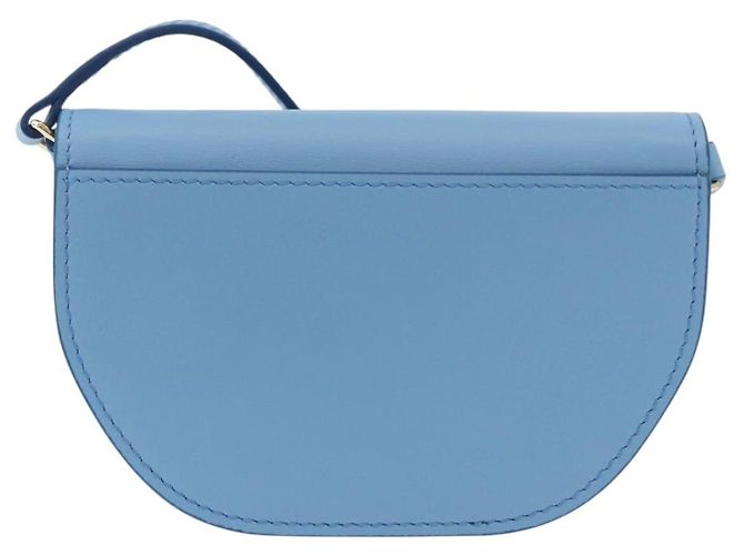 Borsa a tracolla BURBERRY Shoulder Pouch in pelle azzurro oro Auth 178979V D'oro Blu chiaro - vista 2