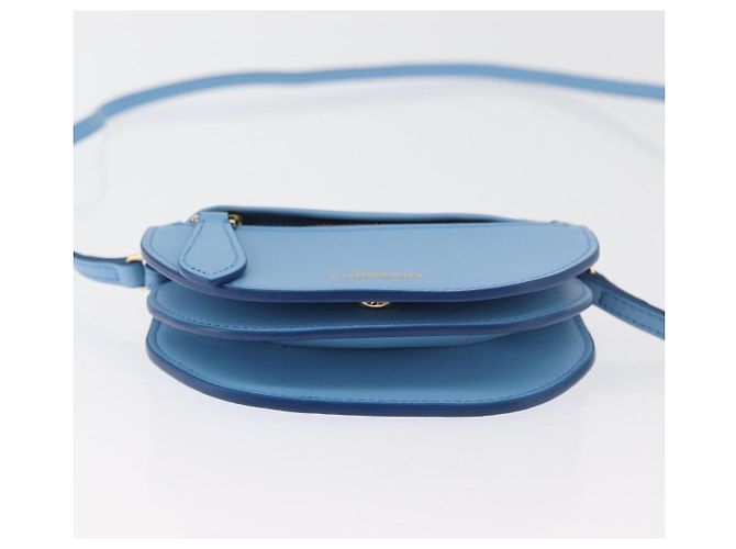 Borsa a tracolla BURBERRY Shoulder Pouch in pelle azzurro oro Auth 178979V D'oro Blu chiaro - vista 5