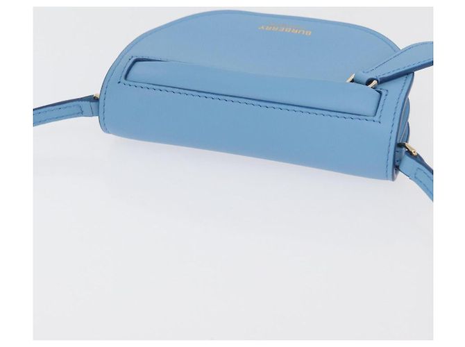 Borsa a tracolla BURBERRY Shoulder Pouch in pelle azzurro oro Auth 178979V D'oro Blu chiaro - vista 6