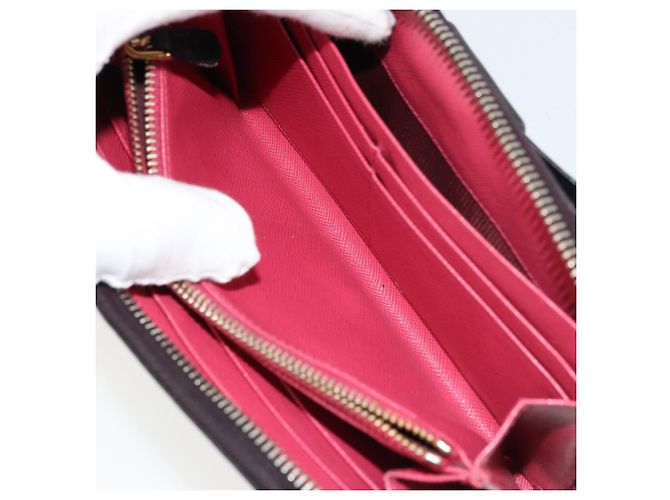 Saffiano Cartera larga PRADA de piel Safiano Negro Oro Auth bs35081 Dorado - vista 21