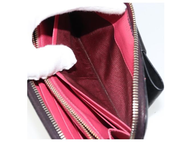 Saffiano Cartera larga PRADA de piel Safiano Negro Oro Auth bs35081 Dorado - vista 22