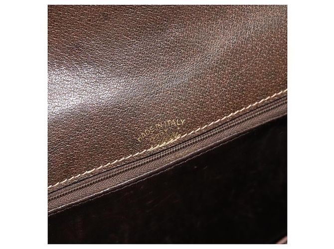 Borsa a tracolla GUCCI Web Sherry Line in pelle marrone oro rosso Auth 180133 D'oro - vista 18