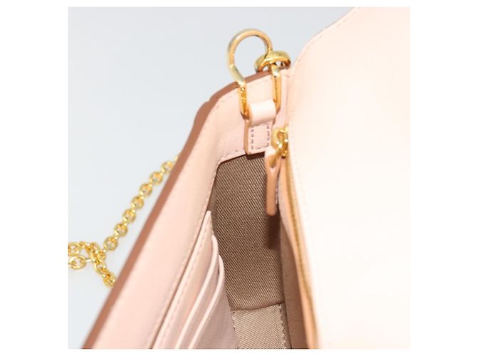 Borsa a Spalla MCM Vicetos Logogram Chain in Pelle Marrone Oro Auth mr2451V D'oro - vista 19