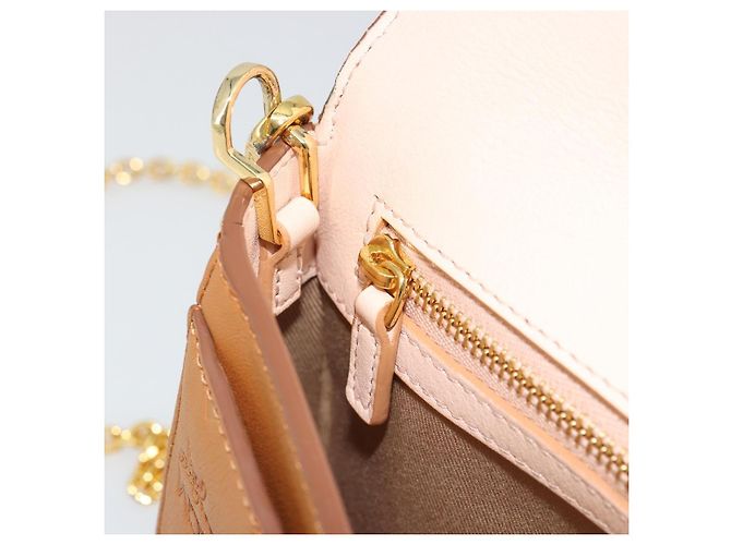 Borsa a Spalla MCM Vicetos Logogram Chain in Pelle Marrone Oro Auth mr2451V D'oro - vista 20