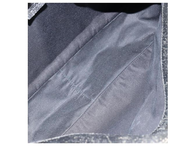 Borsa GUCCI GG Canvas Nera Argento 132260 Auth 179267A Nero - vista 11