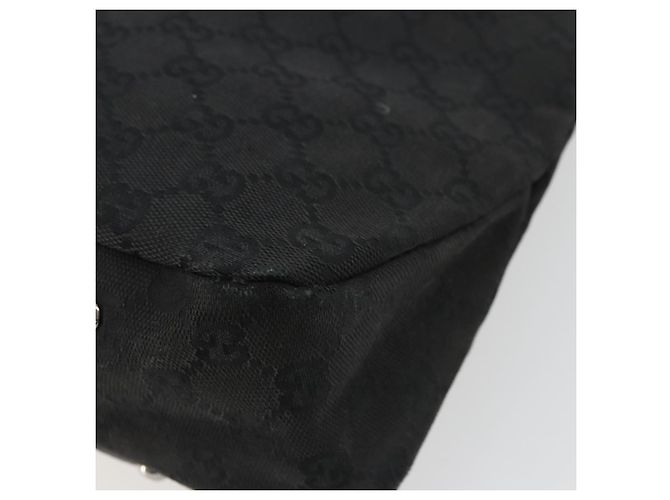 Borsa GUCCI GG Canvas Nera Argento 132260 Auth 179267A Nero - vista 15