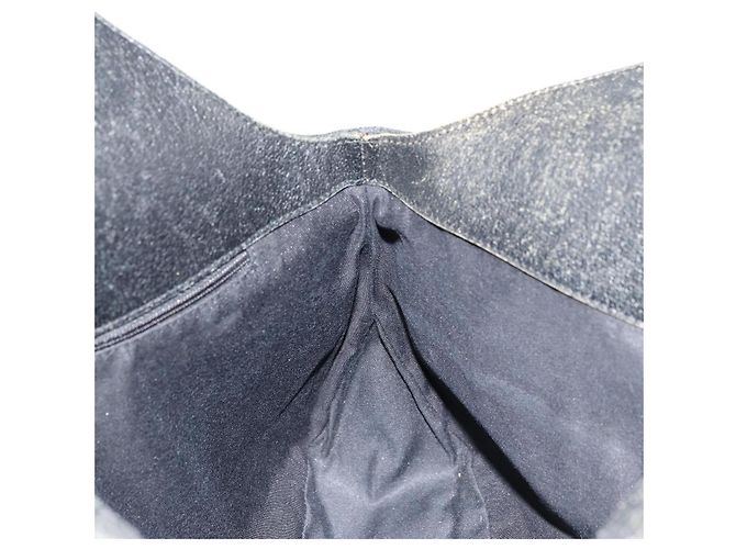 Borsa GUCCI GG Canvas Nera Argento 132260 Auth 179267A Nero - vista 18