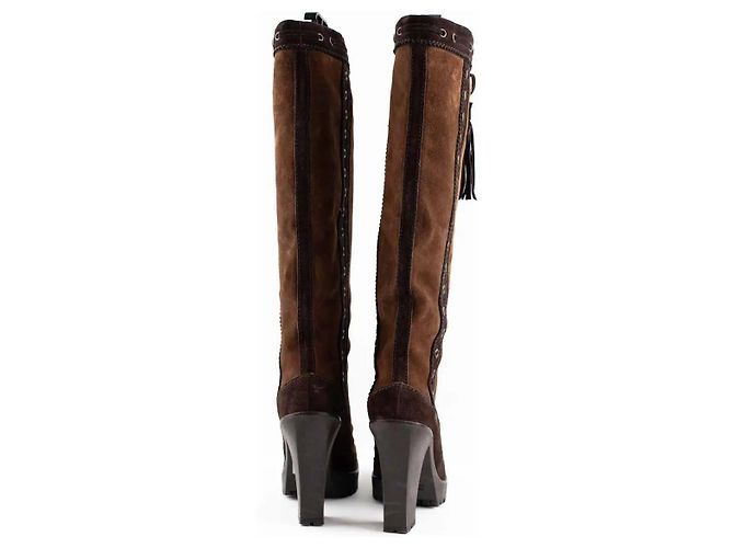 Yves Saint Laurent Botas marrones Castaño - vista 2