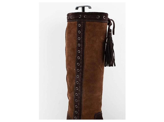 Yves Saint Laurent Botas marrones Castaño - vista 4