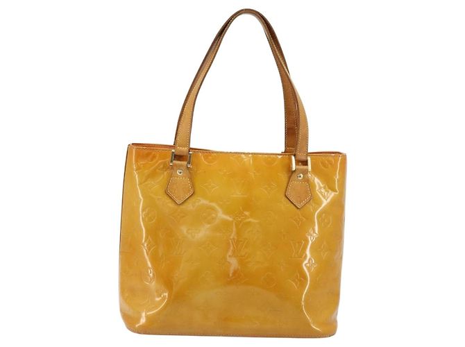 LOUIS VUITTON Borsa Monogram Vernis Houston Beige M91004 LV Auth 179150 - vista 2