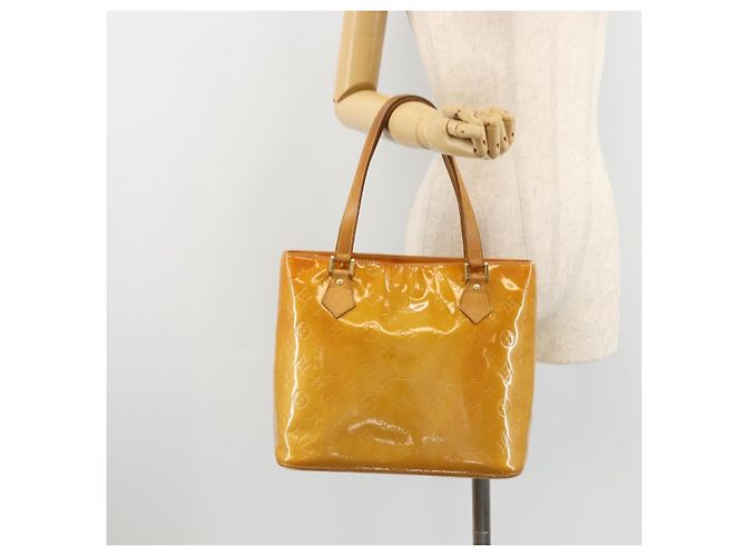 LOUIS VUITTON Borsa Monogram Vernis Houston Beige M91004 LV Auth 179150 - vista 26