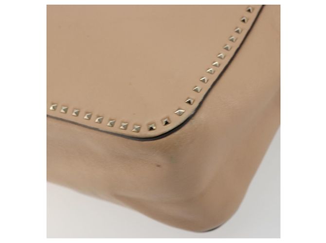 Borsa a mano VALENTINO in pelle 2way Beige Oro Auth hk3733A D'oro - vista 17