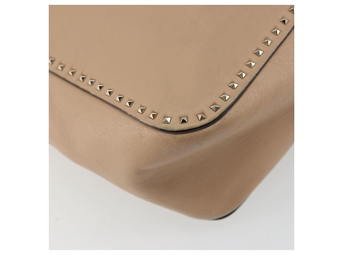 Borsa a mano VALENTINO in pelle 2way Beige Oro Auth hk3733A D'oro - vista 18