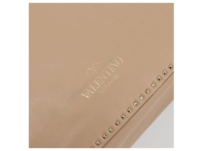 Borsa a mano VALENTINO in pelle 2way Beige Oro Auth hk3733A D'oro - vista 19