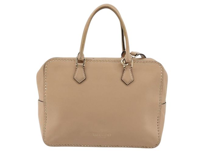 Borsa a mano VALENTINO in pelle 2way Beige Oro Auth hk3733A D'oro - vista 2