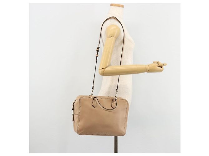 Borsa a mano VALENTINO in pelle 2way Beige Oro Auth hk3733A D'oro - vista 26