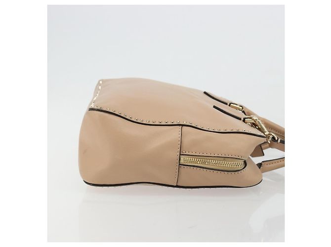 Borsa a mano VALENTINO in pelle 2way Beige Oro Auth hk3733A D'oro - vista 3
