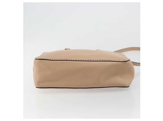 Borsa a mano VALENTINO in pelle 2way Beige Oro Auth hk3733A D'oro - vista 5
