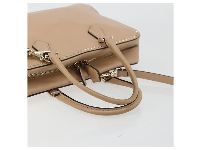 Borsa a mano VALENTINO in pelle 2way Beige Oro Auth hk3733A D'oro - vista 7