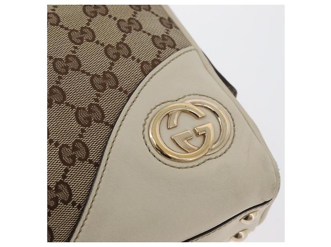 Bolso Tote GUCCI GG Canvas Beige Oro 169971 Auth BA12582 Dorado - vista 10
