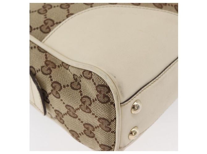 Bolso Tote GUCCI GG Canvas Beige Oro 169971 Auth BA12582 Dorado - vista 15