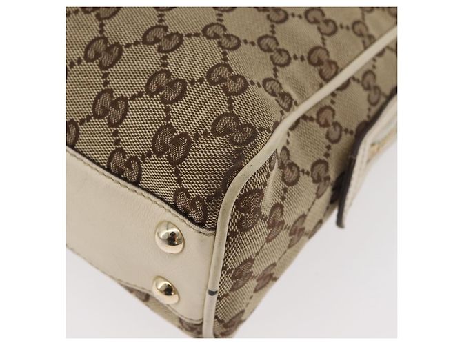 Bolso Tote GUCCI GG Canvas Beige Oro 169971 Auth BA12582 Dorado - vista 16