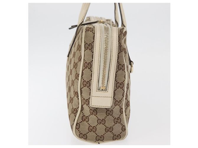 Bolso Tote GUCCI GG Canvas Beige Oro 169971 Auth BA12582 Dorado - vista 4