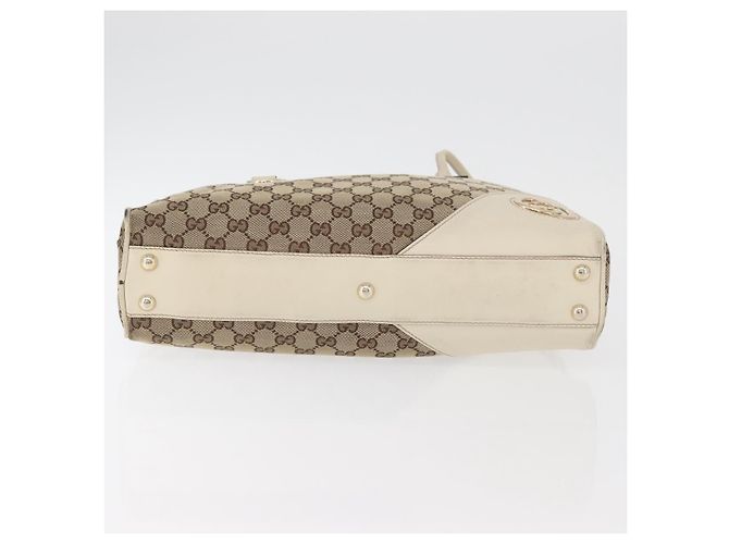 Bolso Tote GUCCI GG Canvas Beige Oro 169971 Auth BA12582 Dorado - vista 5