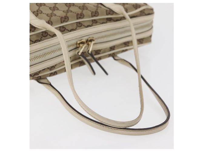 Bolso Tote GUCCI GG Canvas Beige Oro 169971 Auth BA12582 Dorado - vista 7