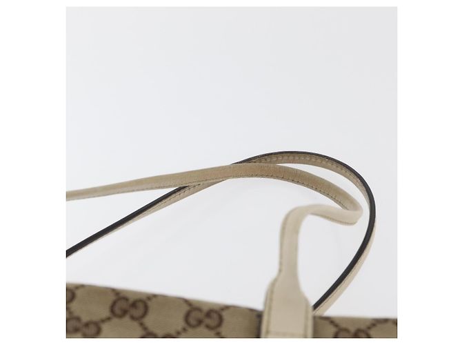 Bolso Tote GUCCI GG Canvas Beige Oro 169971 Auth BA12582 Dorado - vista 8