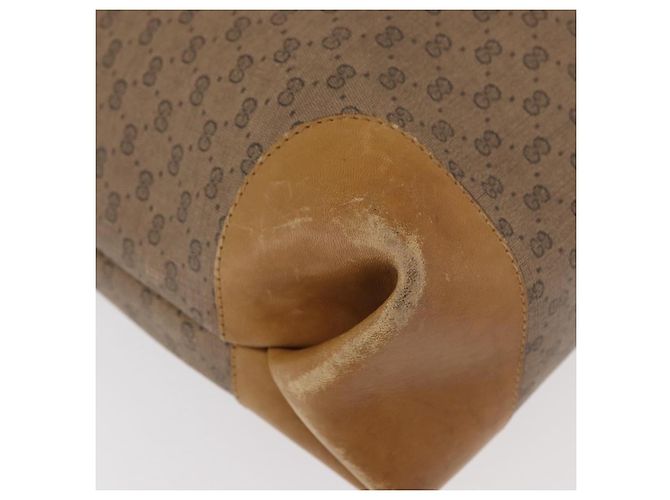 Sac GUCCI Micro GG Supreme Web Sherry Line PVC Beige 904 002 0131 Auth 179395 Doré - vue 15