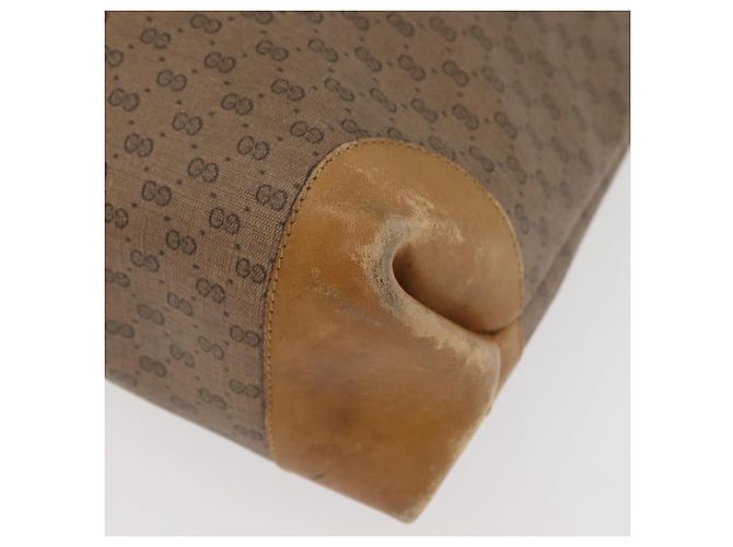Sac GUCCI Micro GG Supreme Web Sherry Line PVC Beige 904 002 0131 Auth 179395 Doré - vue 16