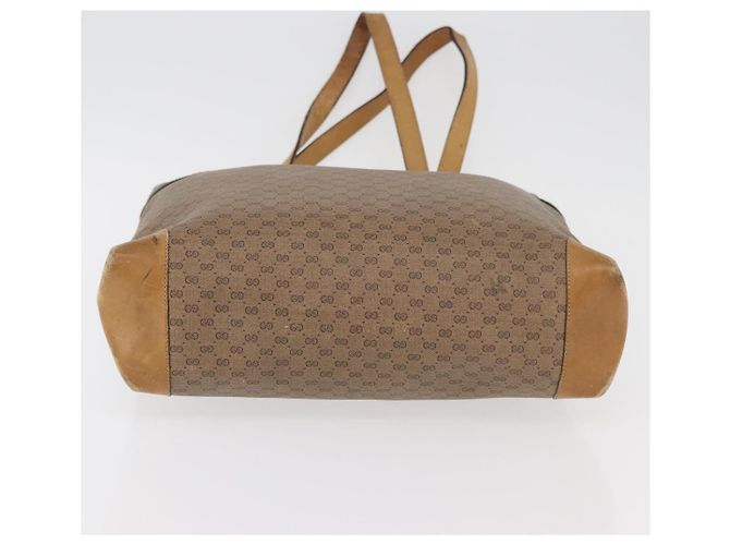 Sac GUCCI Micro GG Supreme Web Sherry Line PVC Beige 904 002 0131 Auth 179395 Doré - vue 5