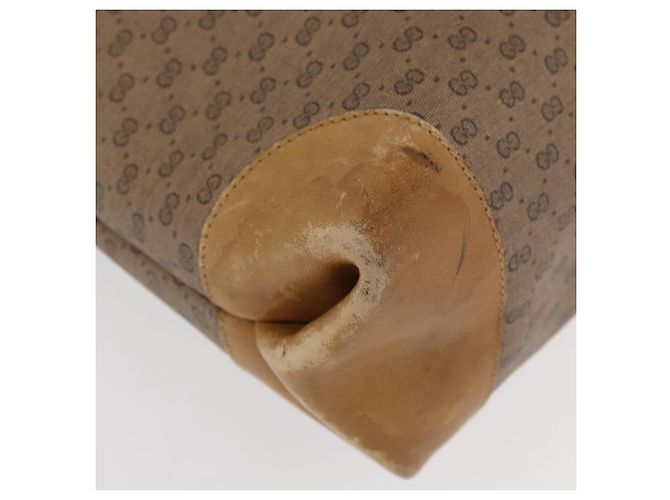 Sac GUCCI Micro GG Supreme Web Sherry Line PVC Beige 904 002 0131 Auth 179395 Doré - vue 9