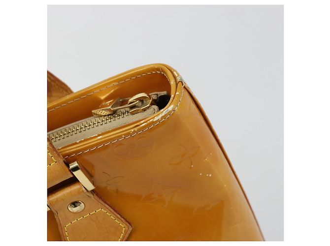 LOUIS VUITTON Borsa a mano Monogram Vernis Houston Beige M91004 LV Auth 179151 - vista 10