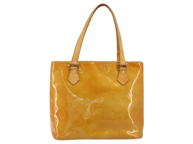 LOUIS VUITTON Borsa a mano Monogram Vernis Houston Beige M91004 LV Auth 179151 - vista 13