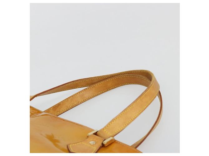 LOUIS VUITTON Borsa a mano Monogram Vernis Houston Beige M91004 LV Auth 179151 - vista 14