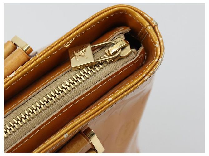 LOUIS VUITTON Borsa a mano Monogram Vernis Houston Beige M91004 LV Auth 179151 - vista 18
