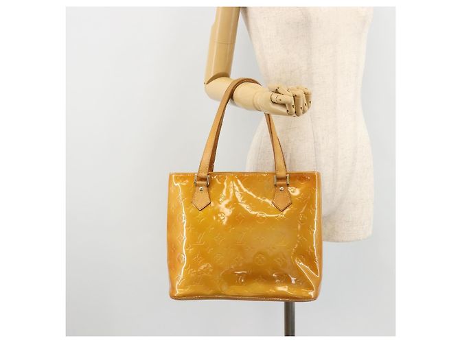 LOUIS VUITTON Borsa a mano Monogram Vernis Houston Beige M91004 LV Auth 179151 - vista 25