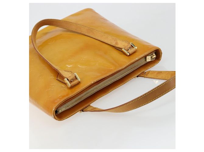 LOUIS VUITTON Borsa a mano Monogram Vernis Houston Beige M91004 LV Auth 179151 - vista 6