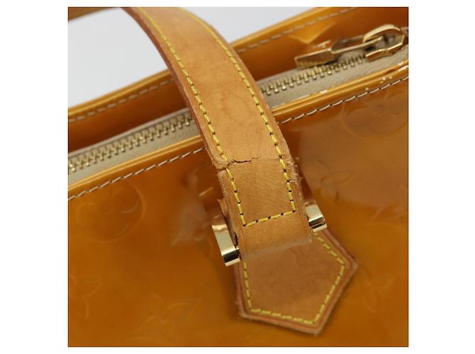 LOUIS VUITTON Borsa a mano Monogram Vernis Houston Beige M91004 LV Auth 179151 - vista 9
