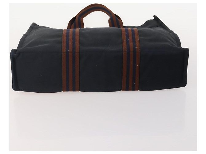 Hermès HERMES Fourre Tout Tote Bag Canvas 5 Set Navy Black Khaki Auth fm5354 Nero Cachi Blu navy - vista 10