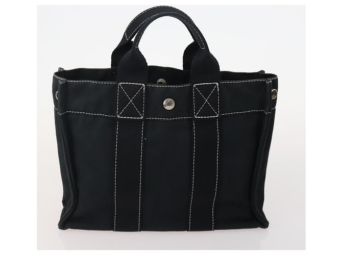 Hermès HERMES Fourre Tout Tote Bag Canvas 5 Set Navy Black Khaki Auth fm5354 Nero Cachi Blu navy - vista 13