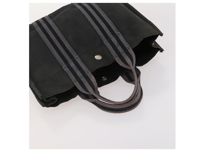 Hermès HERMES Fourre Tout Tote Bag Canvas 5 Set Navy Black Khaki Auth fm5354 Nero Cachi Blu navy - vista 19