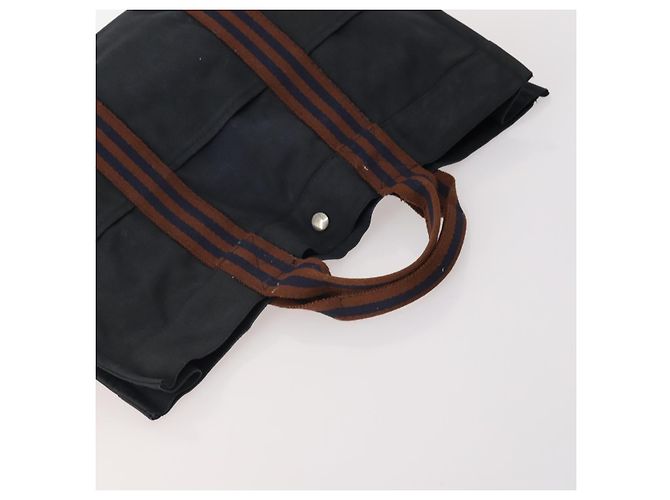 Hermès HERMES Fourre Tout Tote Bag Canvas 5 Set Navy Black Khaki Auth fm5354 Nero Cachi Blu navy - vista 9
