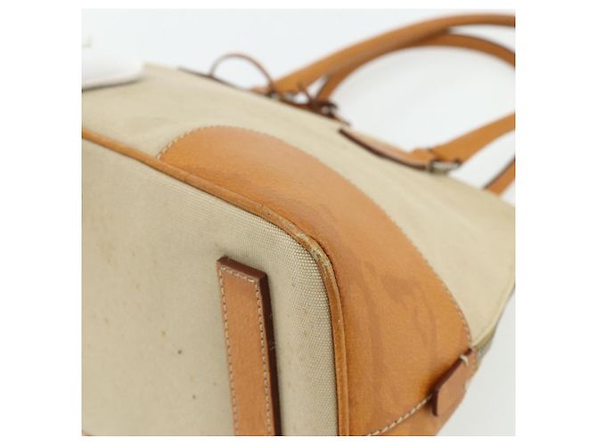 Borsa PRADA in tela beige argento Auth 180028 - vista 17